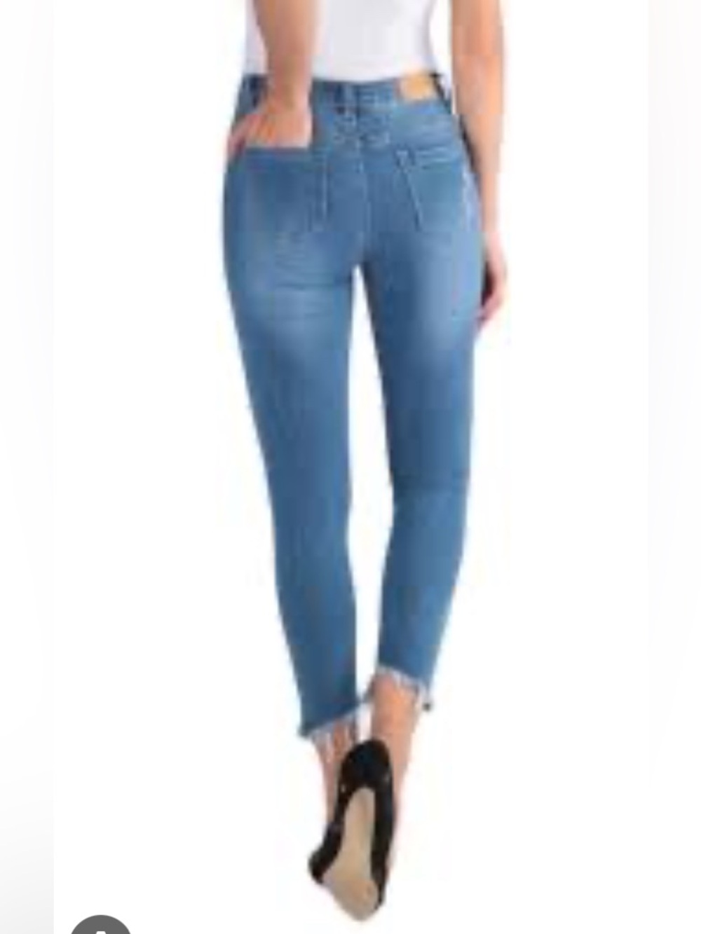 Pacsun Blue Slim Fit Distressed Hem Jeans